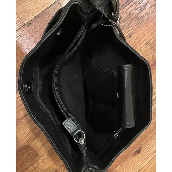 Vintage Y2K Coach Mercer nylon twill, leather shoulder bag, black - Picture 3 of 7